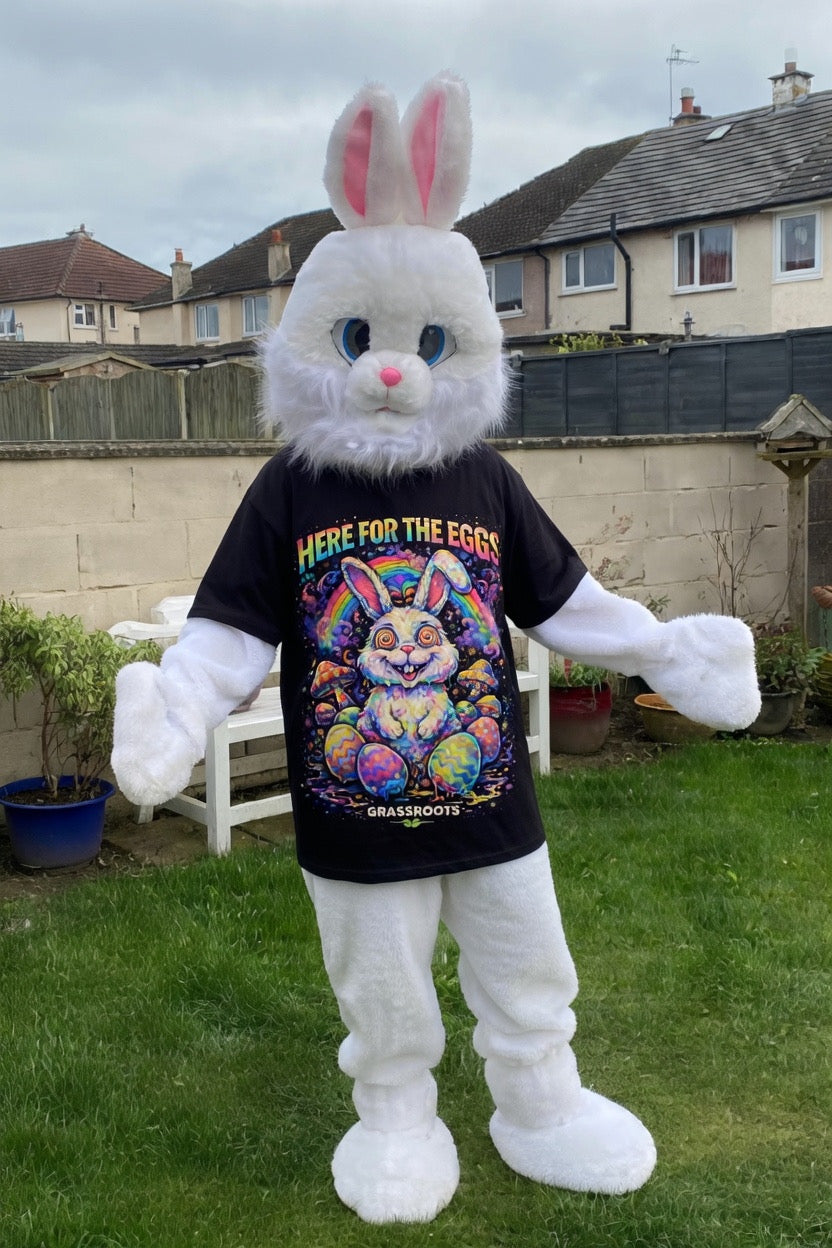 Here For The Eggs — Grassroots Easter Tee